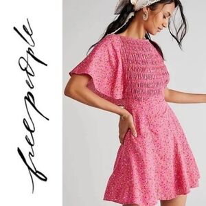 Free People Florence mini dress pink Medium